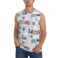 thumbnail image 1 of Kdxio Trains And Cactuse for Men's Muscle T-shirt,Sleeveless for Workout Running Athletic Gym Lounge Casual, 1 of 5