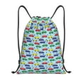 thumbnail image 1 of Kdxio Transport Print Drawstring Backpack Bag,Waterproof Draw String Back Sack, Gym Drawstring Bags Swim Bag For Unisex, 1 of 5