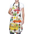 thumbnail image 1 of Kdxio Transports with Animals Apron with Pockets Adjustable Kitchen Aprons for Men Women Waterproof Aprons for Cooking,Drawing,Crafting, Baking Household Cleaning, 1 of 8