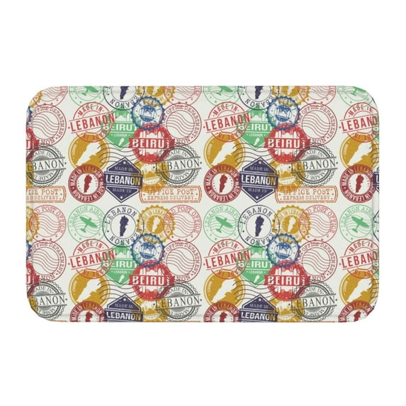 Kdxio Travel Stamp,16" x 24", Non-Slip Front Door Mats,Outdoor Welcome Mat Washable