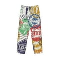 thumbnail image 1 of Kdxio Travel Stamp Print Men's Sleep Pajama Pant Lounge Pants with Pockets, 1 of 8