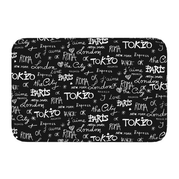 Kdxio Travel The World,16" x 24", Non-Slip Front Door Mats,Outdoor Welcome Mat Washable