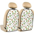 thumbnail image 1 of Kdxio Tree Squirrel Print 2 Pack Car Kick Mat Seat Cover Back Protector Mat with Pockets for Organizer Backseat Protector and Storage Anti Kick Pad for Vehicles, 1 of 9