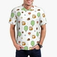 thumbnail image 1 of Kdxio Tree Squirrel Print Men's Short Sleeve Polo Shirt,Midweight Men's Shirt, 1 of 6