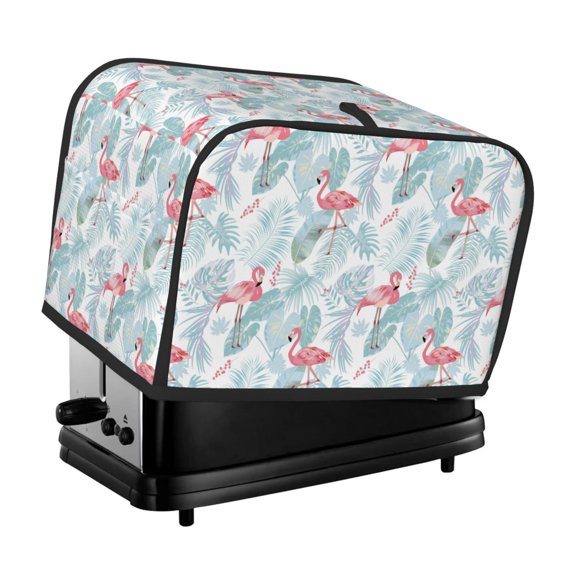 Kdxio Tropical Flamingo Print Toaster Cover Bread Machine Cover Fits for Most Standard 2 Slice Toasters,Keep Toaster Free From Dust And Fingerprint Oven Dustproof Cover