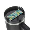 thumbnail image 1 of Kdxio Tropical Floral Name Plate Compatible Stanley Cups Name Tag Acrylic Nameplate Tumbler Lid Topper for Cup Accessories, 1 of 9