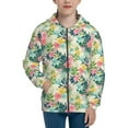 thumbnail image 1 of Kdxio Tropical Flowers Pattern Kids Boys Girls Zip Up Hoodie 3D Printed Hooded Sweatshirt Hoody Coat with Pocket 7-12 Y-Medium, 1 of 6
