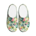 thumbnail image 1 of Kdxio Tropical Flowers Women's Men's Slippers Plush Slip-On House Slipper for Winter Indoor Soft Cushion Non-slip Fluffy Slides Slippers-13, 1 of 1