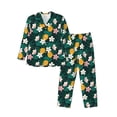 thumbnail image 1 of Kdxio Tropical Fruit Men’s Pajama Set Pajamas For Men 2 Piece PJ Set with Men Pajama Pants and Long Sleeve T-Shirt Lounge Set-X-Large, 1 of 7