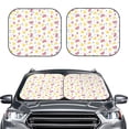 thumbnail image 1 of Kdxio Tropical Fruit Print 2-Piece Sun Shade Front Windshield - Foldable Car Front Window Sunshades For Most Sedans Suv Truck, 1 of 6