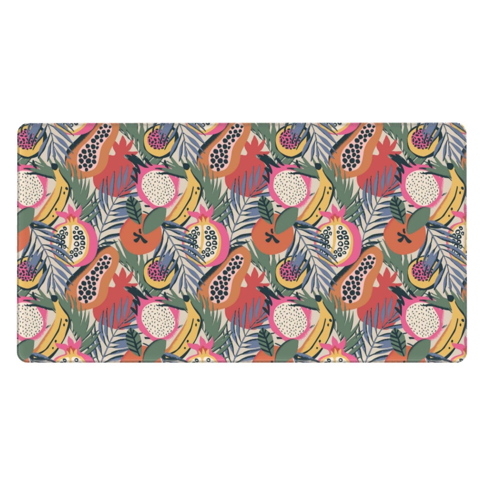 Kdxio Tropical Fruit Print Large Gaming Mouse Pad,Non-Slip Base,Water Resist Keyboard Pad for Gamer,Office & Home,29.5 x 15.8 in