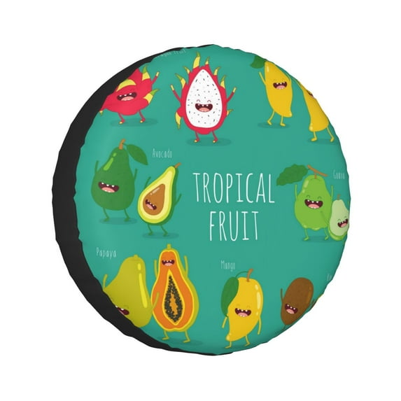 Kdxio Tropical Fruit for Tire Cover Wheel Protectors Tyre Covers Weatherproof Wheel Covers Universal Fit for Trailer Rv SUV Truck Camper Travel Trailers 14 inch