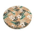 thumbnail image 1 of Kdxio Tropical Leaves Flower Print Stool Covers Round,Stretch Round Bar Stool Covers Washable Bar Stool Cushion Slipcover for 12-15 Inch Chair, 1 of 7