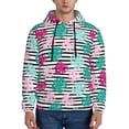 thumbnail image 1 of Kdxio Tropical Leaves Print Mens Casual Hooded Collar Drawstring Hoodies Pullover Sweatshirts Casual Long Sleeve Shirts-Medium, 1 of 7