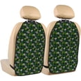 thumbnail image 1 of Kdxio Tropical Leaves1 Print 2 Pack Car Kick Mat Seat Cover Back Protector Mat with Pockets for Organizer Backseat Protector and Storage Anti Kick Pad for Vehicles, 1 of 1