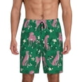thumbnail image 1 of Kdxio Tropical Leopard Print Mens Sleep Shorts Bottoms Soft Comfy Pajama Wear Pants with Drawstring Pockets, 1 of 7