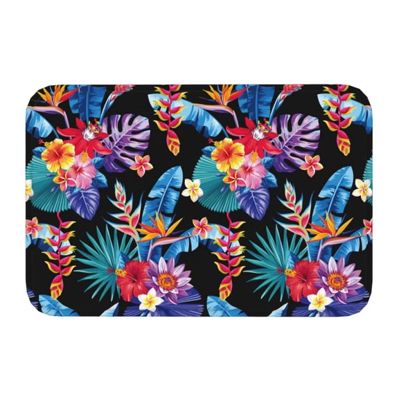 Kdxio Tropical Palm Leaves,16" x 24", Non-Slip Front Door Mats,Outdoor Welcome Mat Washable