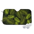 thumbnail image 1 of Kdxio Tropical Palm Leaves Fern Leaf Print Windshield Sun Shade,UV Rays and Sun Heat Protection,Sunshade for Car Windshield,Car Shade Front Windshield - Medium, 1 of 6