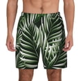 thumbnail image 1 of Kdxio Tropical Palm Leaves1 Print Men'S Swim Trunks With Compression Liner 7 Inch Inseam Quick Dry Swim Shorts, 1 of 7