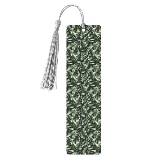 Kdxio Tropical Palm Leaves1 Print Metal Tassel Bookmarks,Perfect Gift for Art Lovers and Bookworms Metal Bookmarks for Women