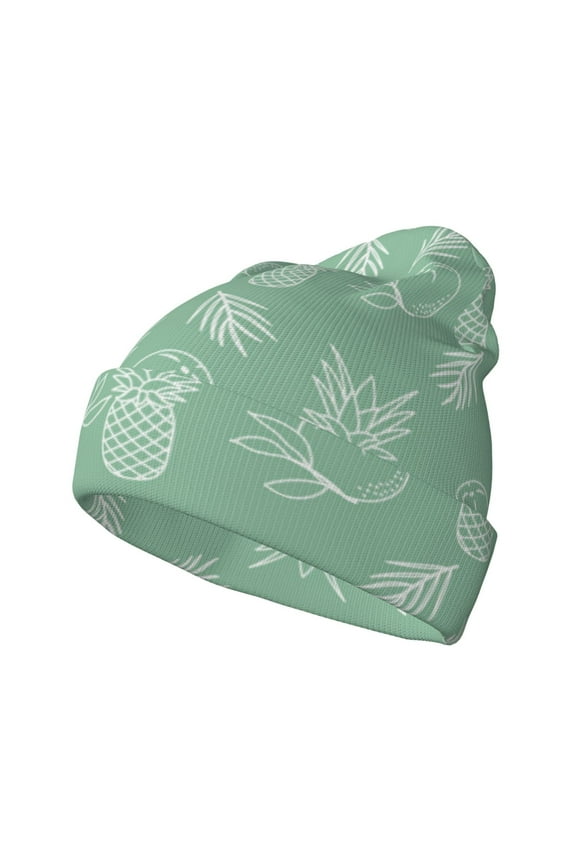 Tropical Pineapple Winter Beanie for Men Women Beanie Knit Hat Cuffed Cap Beanie Knit Chunky Snow Cap