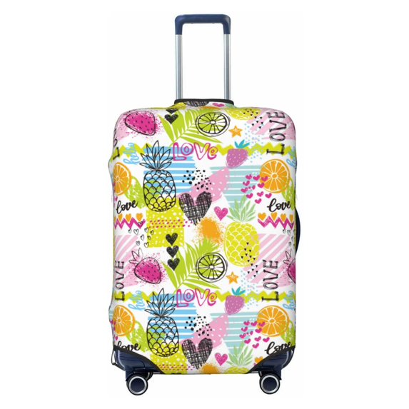 Kdxio Tropical Pineapples Pattern Luggage Cover for Travel,Elastic and Durable,Fits 18-32 Inch,Anti-Scratch Suitcase Protector-No luggage included