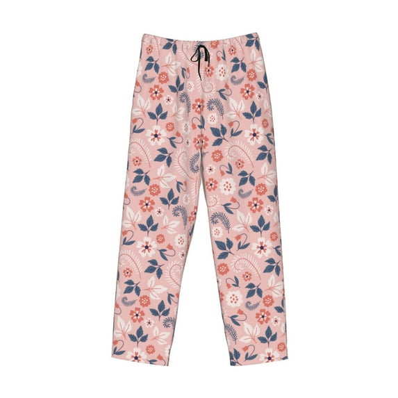 Kdxio Tropical Plants Print Men's Sleep Pajama Pant Lounge Pants with Pockets