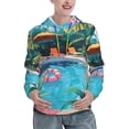 thumbnail image 1 of Kdxio Tropical Poolside Relaxation Print Womens Oversized Hoodies Sweatshirts Hooded Pullover Tops Sweaters Casual-XX-Large, 1 of 7