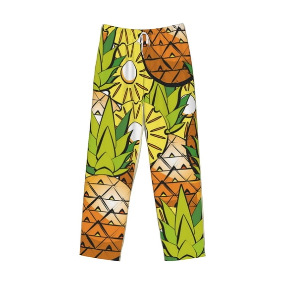 Kdxio Tropical Summer Fruit Print Men's Sleep Pajama Pant Lounge Pants with Pockets