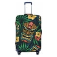 thumbnail image 1 of Kdxio Tropical Tribe Mask Pattern Luggage Cover for Travel,Elastic and Durable,Fits 18-32 Inch,Anti-Scratch Suitcase Protector-No luggage included, 1 of 5