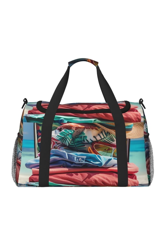 Tropical Vacation Essentials Travel Duffel Bag Gym Bag Weekender Travel Bag Gym Bag for Women &Men Airplane Travel Essentials for Flying
