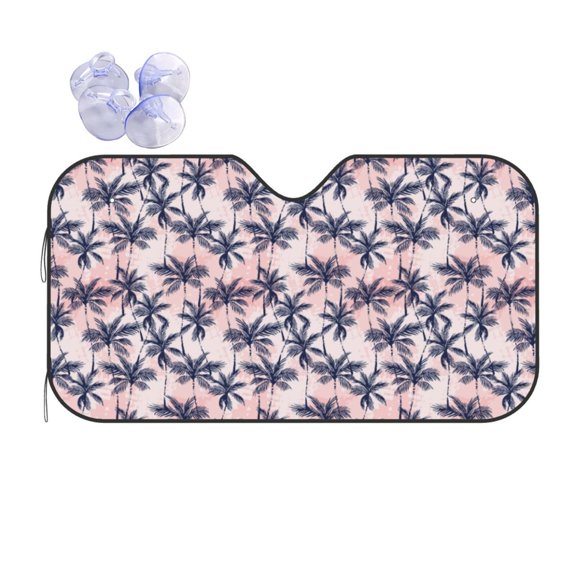 Kdxio Tropics Palm Trees Print Front Windshield Sun Shade,Folding Auto Sunshade for Car Truck SUV-Small