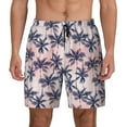 thumbnail image 1 of Kdxio Tropics Palm Trees Print Men'S Swim Trunks With Compression Liner 7 Inch Inseam Quick Dry Swim Shorts, 1 of 7