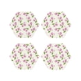 thumbnail image 1 of Kdxio Tulips Flowers Funny Coasters,4 Pcs Leather Coasters,Housewarming Gifts,Protect Furniture from Water Marks Scratch and Damage, 1 of 8