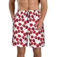 thumbnail image 1 of Kdxio Tulips Flowers Pattern Mens Casual Shorts - Drawstring Summer Beach Sports Shorts for Men, 1 of 9