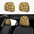 thumbnail image 1 of Kdxio Tulips Flowers Pattern Print 2 Piece Car Head Rest Covers Set Auto Front/Rear Seats Headrest Cover Universal Fit Most Cars,Sedan, SUV, 1 of 9