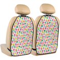thumbnail image 1 of Kdxio Tulips Flowers Print 2 Pack Car Kick Mat Seat Cover Back Protector Mat with Pockets for Organizer Backseat Protector and Storage Anti Kick Pad for Vehicles, 1 of 9