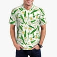 thumbnail image 1 of Kdxio Tulips Flowers Print Men's Short Sleeve Polo Shirt,Midweight Men's Shirt, 1 of 6