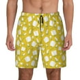 thumbnail image 1 of Kdxio Tulips Flowers Print Men's Swim Trunks with Compression Liner 7 Inch Inseam Quick Dry Swim Shorts, 1 of 7