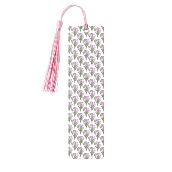 Kdxio Tulips Flowers Print Metal Tassel Bookmarks,Perfect Gift for Art Lovers and Bookworms Metal Bookmarks for Women