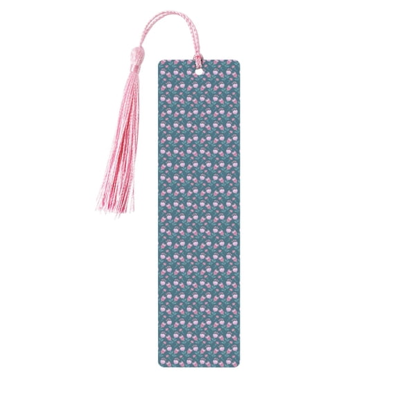 Kdxio Tulips Flowers Print Metal Tassel Bookmarks,Perfect Gift for Art Lovers and Bookworms Metal Bookmarks for Women