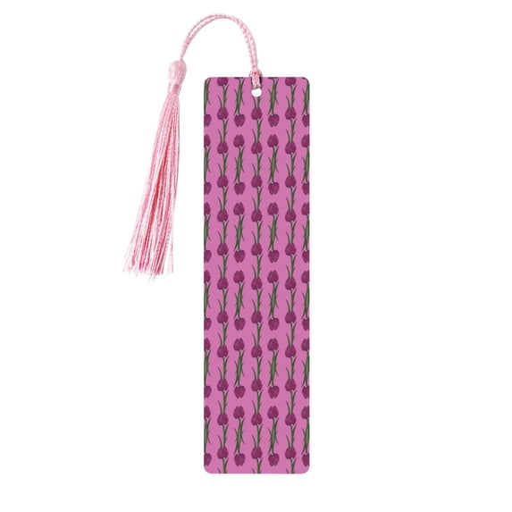 Kdxio Tulips Flowers Print Metal Tassel Bookmarks,Perfect Gift for Art Lovers and Bookworms Metal Bookmarks for Women