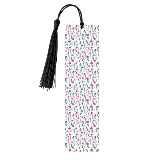 Kdxio Tulips Flowers Print Metal Tassel Bookmarks,Perfect Gift for Art Lovers and Bookworms Metal Bookmarks for Women