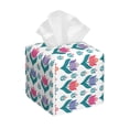 thumbnail image 1 of Kdxio Tulips Flowers Print Tissue Box Cover,Square Decorative PU Leather Facial Paper Case Organizer Holder Dispenser for Bathroom,Night Stands,Desk,Car 5.2''X5.2''X5.2'', 1 of 8