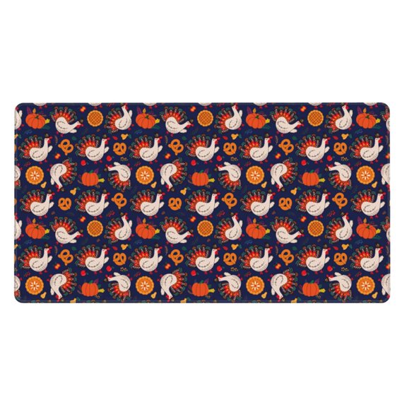 Kdxio Turkey And Thanksgiving Print Large Gaming Mouse Pad,Non-Slip Base,Water Resist Keyboard Pad for Gamer,Office & Home,29.5 x 15.8 in