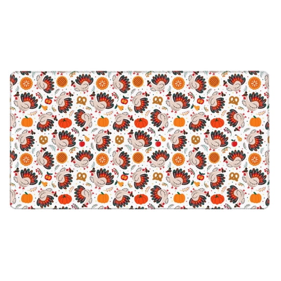 Kdxio Turkey And Thanksgiving2 Print Large Gaming Mouse Pad,Non-Slip Base,Water Resist Keyboard Pad for Gamer,Office & Home,29.5 x 15.8 in