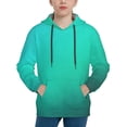 thumbnail image 1 of Kdxio Turquoise Light Blue Pattern Boys Athletic Unisex Boys Girls Hoodie with Pocket Sweatshirts-Medium, 1 of 6