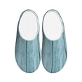 thumbnail image 1 of Kdxio Turquoise Wooden1 Women's Men's Slippers Plush Slip-On House Slipper for Winter Indoor Soft Cushion Non-slip Fluffy Slides Slippers-13, 1 of 7