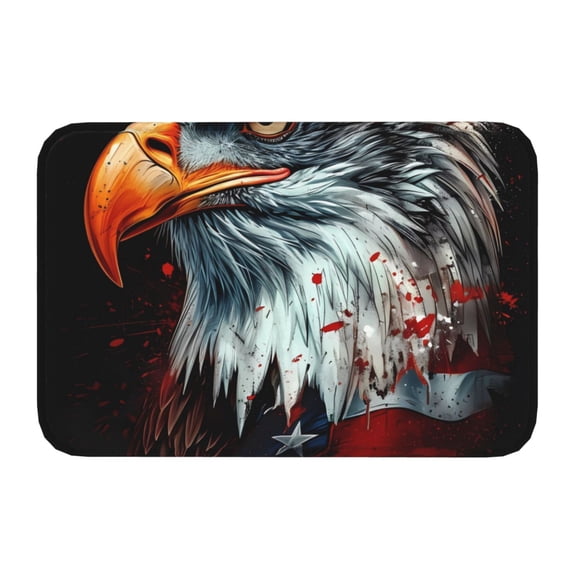 Kdxio USA Bald Eagle,16" x 24", Non-Slip Front Door Mats,Outdoor Welcome Mat Washable