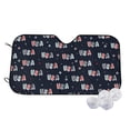 thumbnail image 1 of Kdxio USA Print Windshield Sun Shade,UV Rays and Sun Heat Protection,Sunshade for Car Windshield,Car Shade Front Windshield - Small, 1 of 5